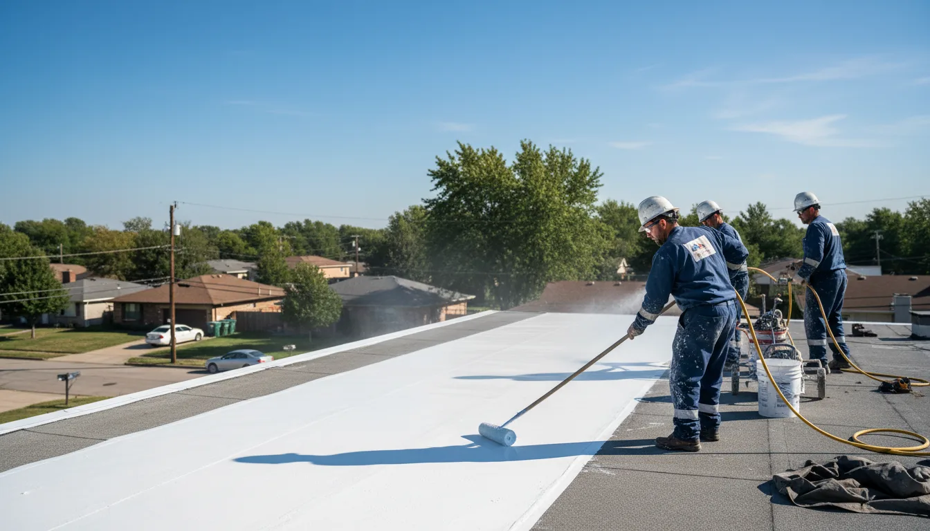 Commercial roof coating in Clinton, MS near me